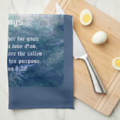 アスティルベブルーミストローマ8:28 キッチンタオル (四つ折り)