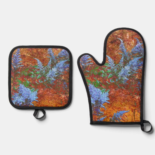 アスティーブルーオンボード 鍋つかみ&鍋敷きセット (正面)