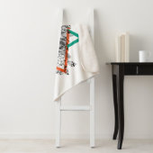 アステカで幾何学的なライオンのポートレート シェルパブランケット (インサイチュ)