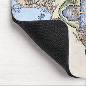 アステカで重要なTenochtitlanの旧式な地図 マウスパッド (コーナー)