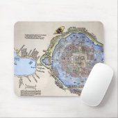 アステカで重要なTenochtitlanの旧式な地図 マウスパッド (マウス)