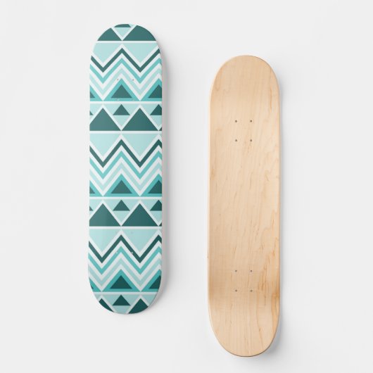 アステカなアンデス種族山の三角形のシェブロン スケートボード (正面)