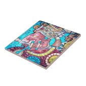 アステカなインドのマヤの寺院の高僧のレリーフ、浮き彫りのタイル タイル (側面)