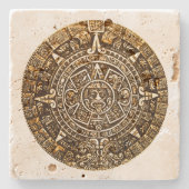 アステカなカレンダーの石のコースター ストーンコースター (正面)