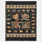 アステカなカレンダー フリースブランケット (正面)