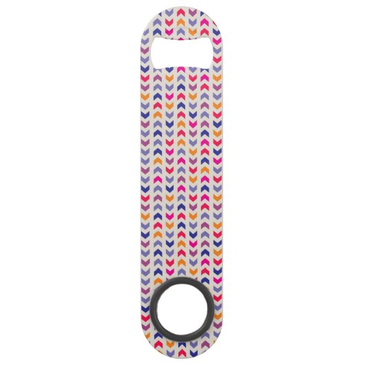 アステカなシェブロンのカラフルパターン スピード栓抜き (正面)