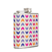 アステカなシェブロンのカラフルパターン フラスク (右)