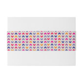 アステカなシェブロンのカラフルパターン 招待状ベリーバンド (裏面例)