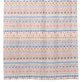 アステカなパターンシャワー・カーテン シャワーカーテン