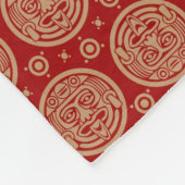 アステカなパターン フリースブランケット (角)