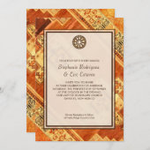 アステカなフェスタの結婚式 招待状 (正面/裏面)