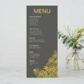 アステカなペイズリーの夕食メニュー黄色の木炭 メニュー (スタンド正面)