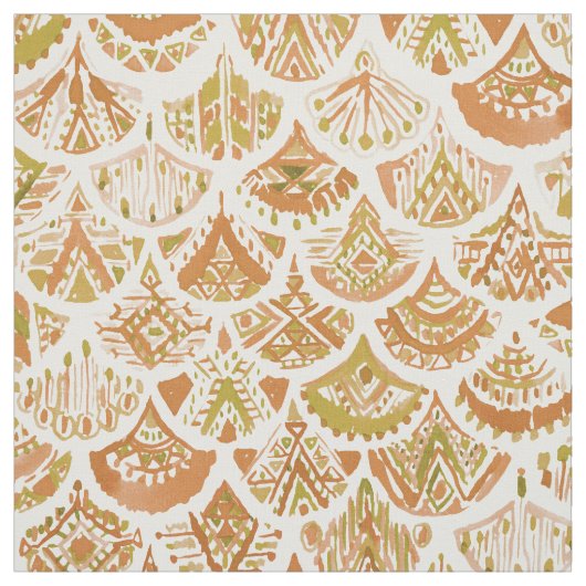 アステカな人魚の金種族のスケール ファブリック (見本)