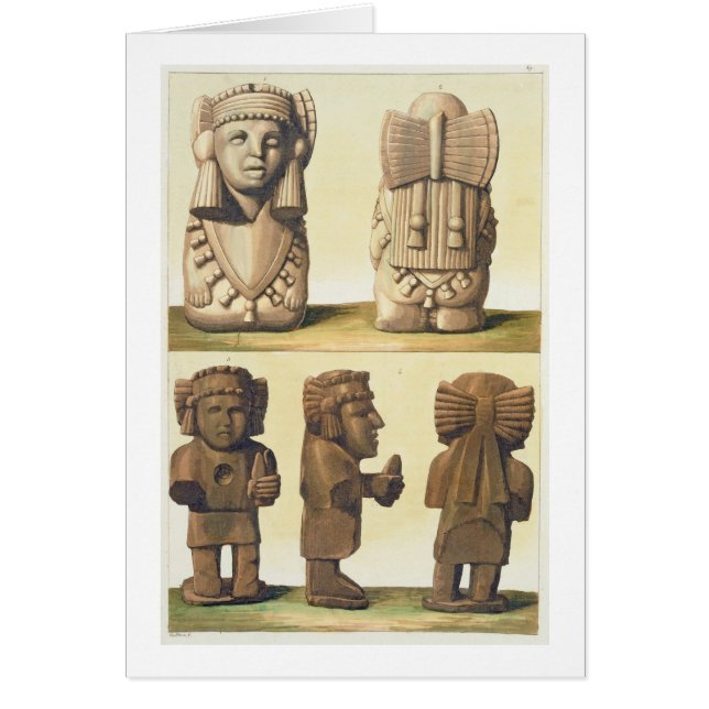 アステカな偶像、メキシコ(多色石版) (正面)
