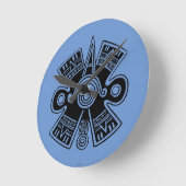 アステカな宇宙 ラウンド壁時計 (傾斜)