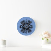 アステカな宇宙 ラウンド壁時計 (ホーム)