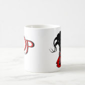 アステカな戦士のスカルのコーヒーカップ コーヒーマグカップ (中央)