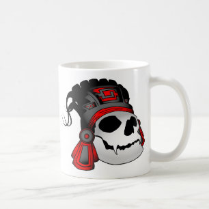 アステカな戦士のスカルのコーヒーカップ コーヒーマグカップ
