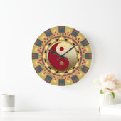 アステカな日光のYinYangの風水の家の装飾の時計 ラージ壁時計 (ホーム)