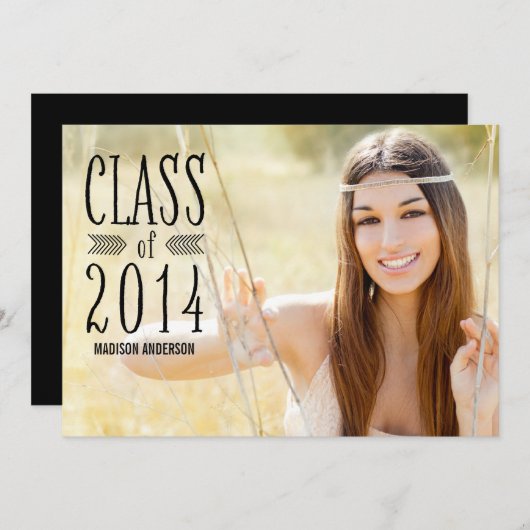 アステカな暗闇| 2014年の卒業のパーティの招待状 招待状 (正面/裏面)