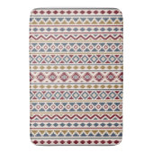 アステカな本質II (v) Ptnの赤く青い金ゴールドのクリーム バスマット (正面縦)