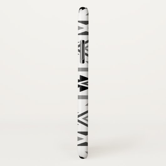 アステカな様式化されたLgパターンII白黒 Case-Mate iPhoneケース (裏面/右)