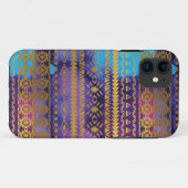 アステカな種族のピンク、紫色、水及び金ゴールドの水彩画 Case-Mate iPhoneケース (裏面(横))