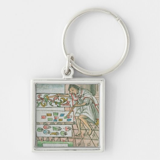 アステカな羽の職人 キーホルダー (正面)