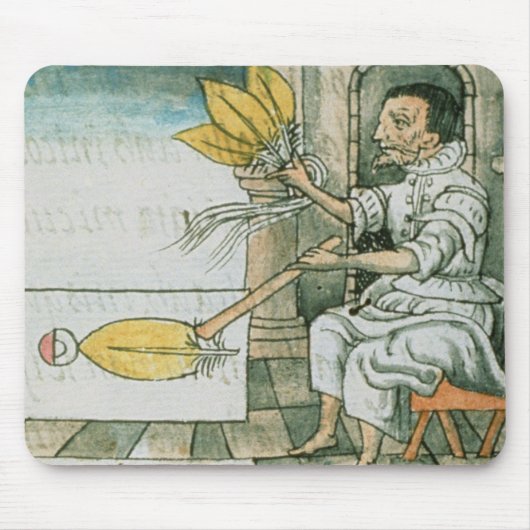 アステカな羽の職人 マウスパッド (正面)