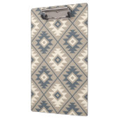 アステカな記号様式化されたパターン青いクリーム色の砂 クリップボード (左)