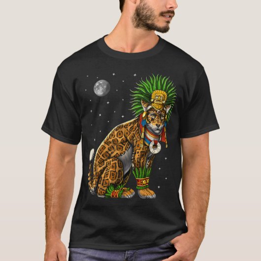 アステカのジャガーの神 Tシャツ (正面)