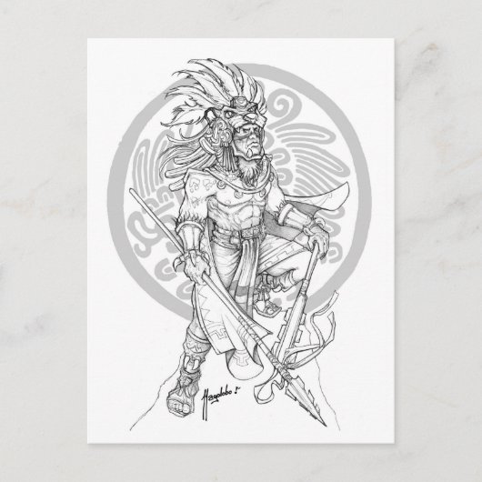 アステカのジャガー戦士 ポストカード (正面)