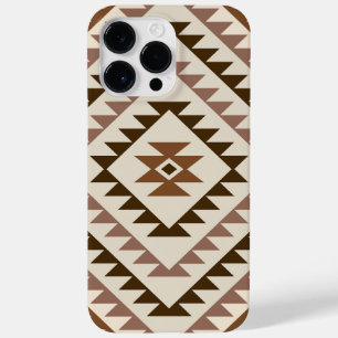 アステカのダイヤモチーフデザイン ブラウン+クリーム Case-Mate iPhone 14 PRO MAXケース