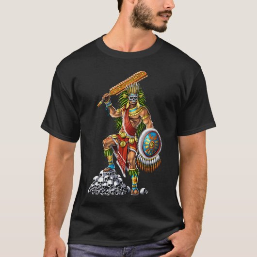 アステカのドクロ戦士 Tシャツ (正面)