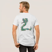 アステカのドラゴンとシンボルTシャツ トライブレンドTシャツ (フル背面)