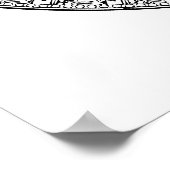 アステカの太陽カレンダー円形石デザイン ポスター (角)