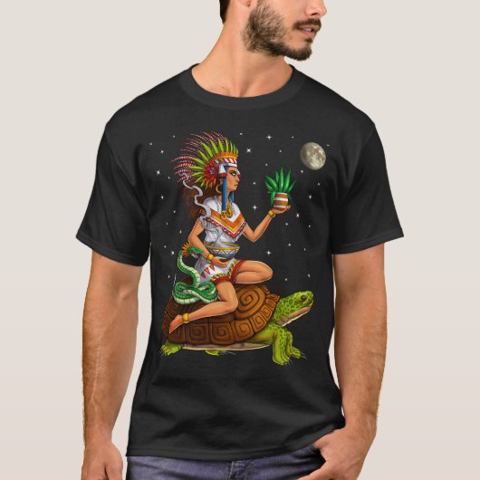 アステカの女神マヤウェル Tシャツ (正面)