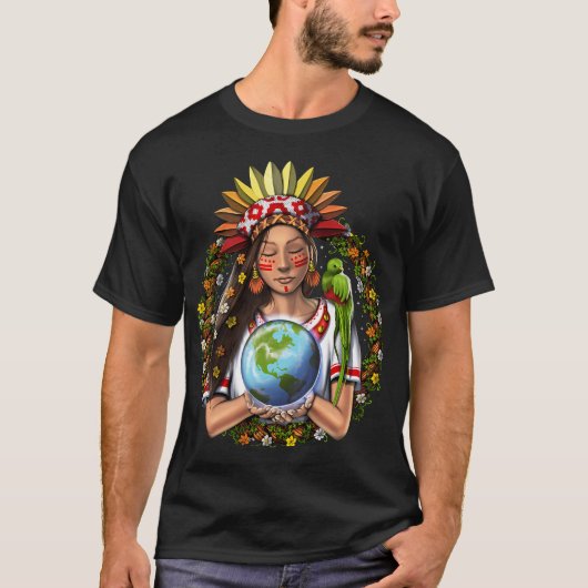 アステカの戦士の女神 Tシャツ (正面)