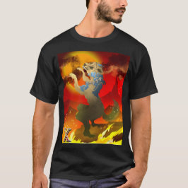 アステカの死者の犬デザイン Tシャツ