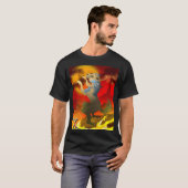 アステカの死者の犬デザイン Tシャツ (正面フル)