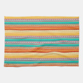 アステカの縞模様 キッチンタオル (横)