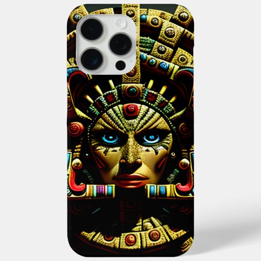 アステカの顔柄4 Case-Mate iPhoneケース (裏面)