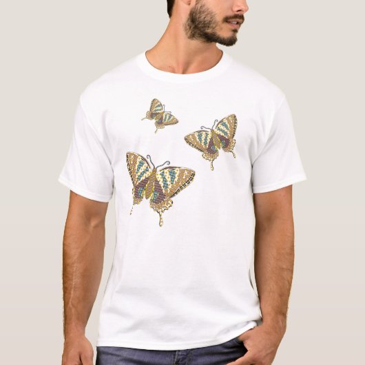 アステカアゲハチョウメンズシャツ Tシャツ (正面)