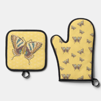 アステカアゲハチョウ 鍋つかみ&鍋敷きセット