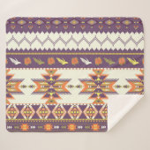 アステカカラフルシームレ鮮やかスパターン シェルパブランケット (正面(横))