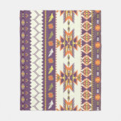 アステカカラフルシームレ鮮やかスパターン フリースブランケット (正面)