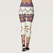 アステカカラフルシームレ鮮やかスパターン レギンス (裏面)