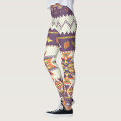 アステカカラフルシームレ鮮やかスパターン レギンス (左)