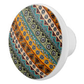 アステカカラフルス族の模様デザイン装飾 セラミックノブ (右)