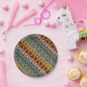 アステカカラフルス族の模様デザイン装飾 ペーパープレート (パーティー)